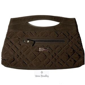 Vera Bradley Vintage Brown Quilted Clutch
